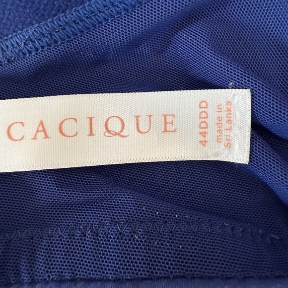Cacique Lightly Lined Full Coverage Navy Blue Bra Women's Size 44DDD - Picture 11 of 15